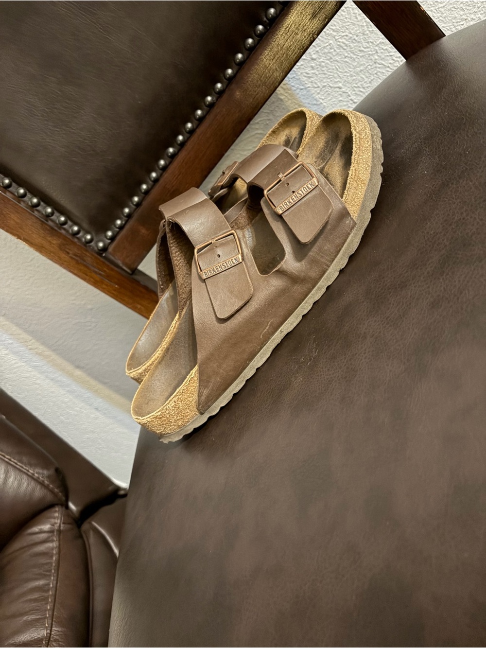 Birkenstock Brown Two-Buckle Arizona Sandals